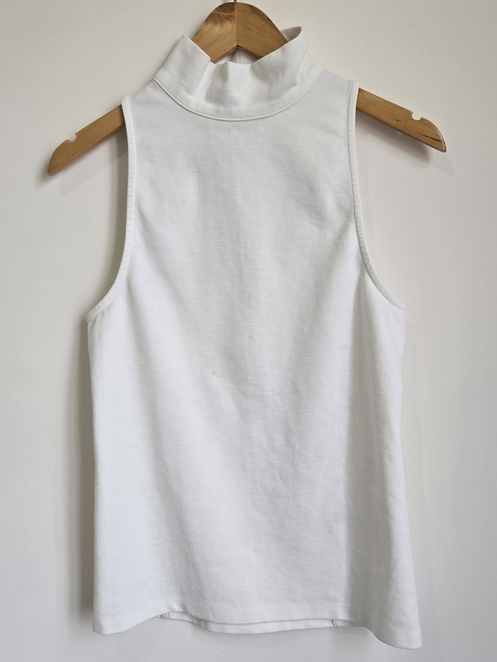 Free People Sleeveless Mock Neck Top in White